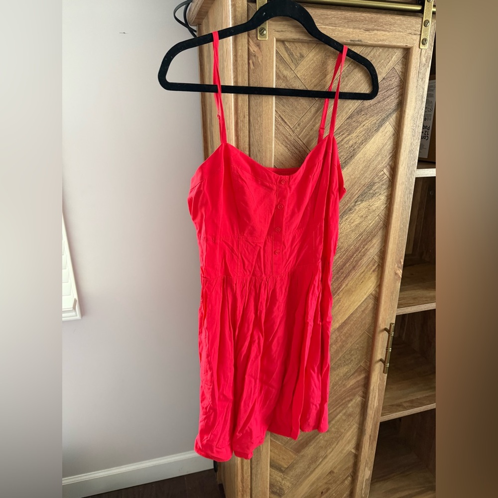Express Bright Red Spaghetti Strap Mini Dress